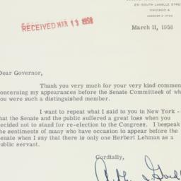 Letter: 1958 March 11