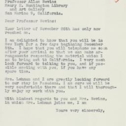 Letter: 1958 December 3