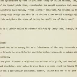 Press Release: 1954 October 18