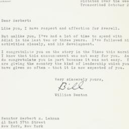 Letter: 1955 October 24