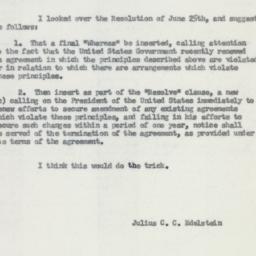 Memorandum: 1957 May 28