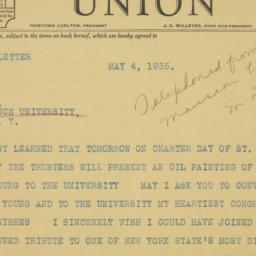Telegram: 1935 May 4