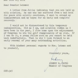 Letter: 1958 October 9