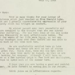 Letter: 1948 July 27