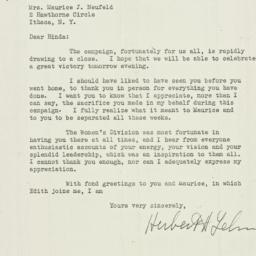 Letter: 1949 November 7