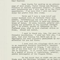 Letter: 1954 January 29