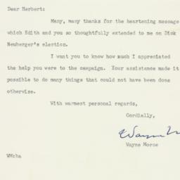 Letter: 1954 November 15