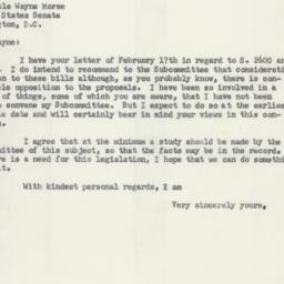 Letter: 1956 February 22