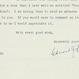 Letter: 1947 August 1