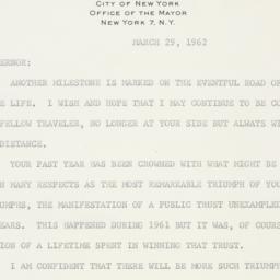 Letter: 1962 March 29