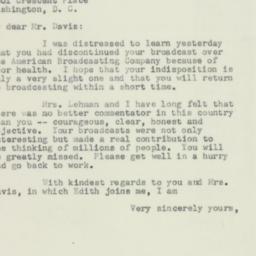 Letter: 1953 October 29