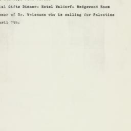 Memorandum: 1948 March 27