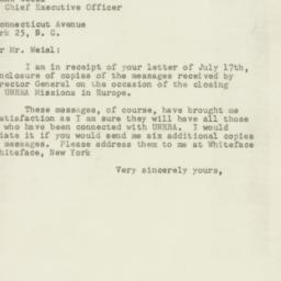 Letter: 1947 July 22