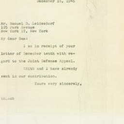Letter: 1946 December 16
