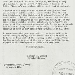 Letter: 1944 August 29
