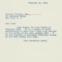 Letter: 1934 February 26