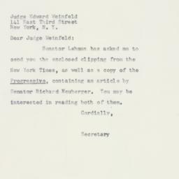 Letter: 1958 June 9