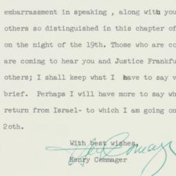 Letter: 1958 May 11