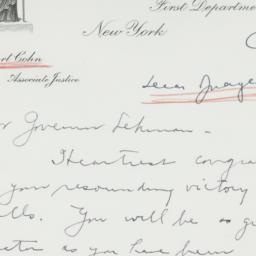 Letter: 1949 November 9