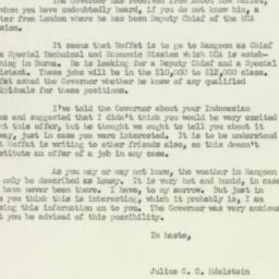 Memorandum: 1950 July 29