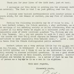 Letter: 1960 February 25