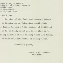 Letter: 1950 April 15