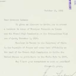 Letter: 1936 October 23