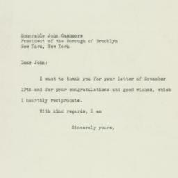 Letter: 1949 November 25