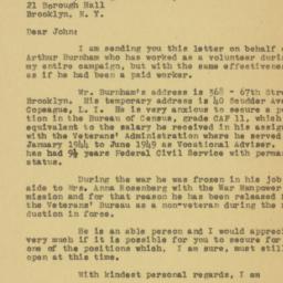 Letter: 1949 November 15