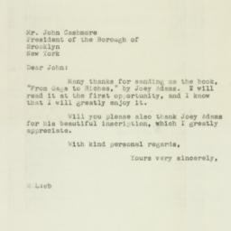 Letter: 1946 November 7