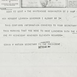 Telegram: 1942 November 9