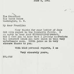 Letter: 1941 June 6