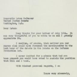 Letter: 1951 July 19