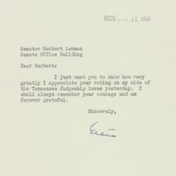 Letter: 1951 October 10