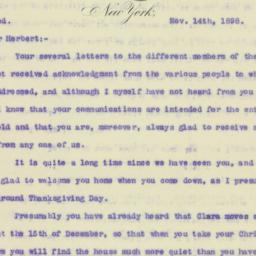 Letter: 1898 November 14
