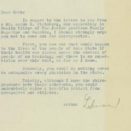 Letter: 1932 November 3