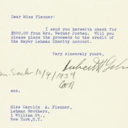 Letter: 1939 October 3