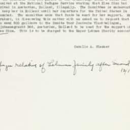 Memorandum: 1939 November 13