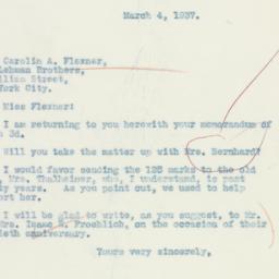 Letter: 1937 March 4