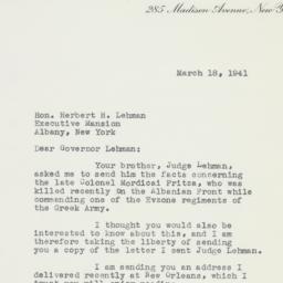 Letter: 1941 March 18