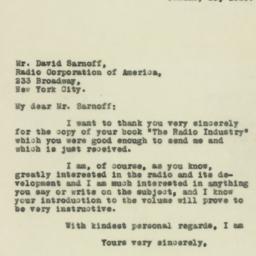Letter: 1929 January 16
