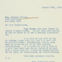 Letter: 1938 August 27