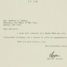 Letter: 1933 March 30