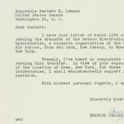 Letter: 1950 March 15