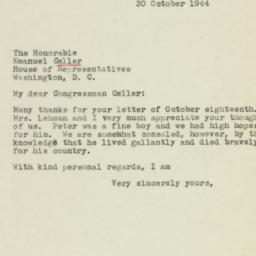 Letter: 1944 October 30
