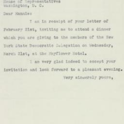 Letter: 1951 February 26
