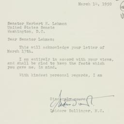 Letter: 1950 March 14