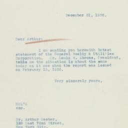 Letter: 1936 December 31
