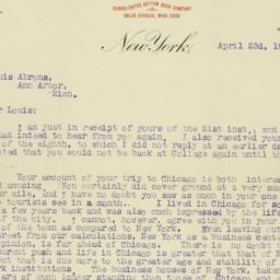 Letter: 1906 April 23