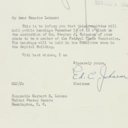 Letter: 1950 December 1